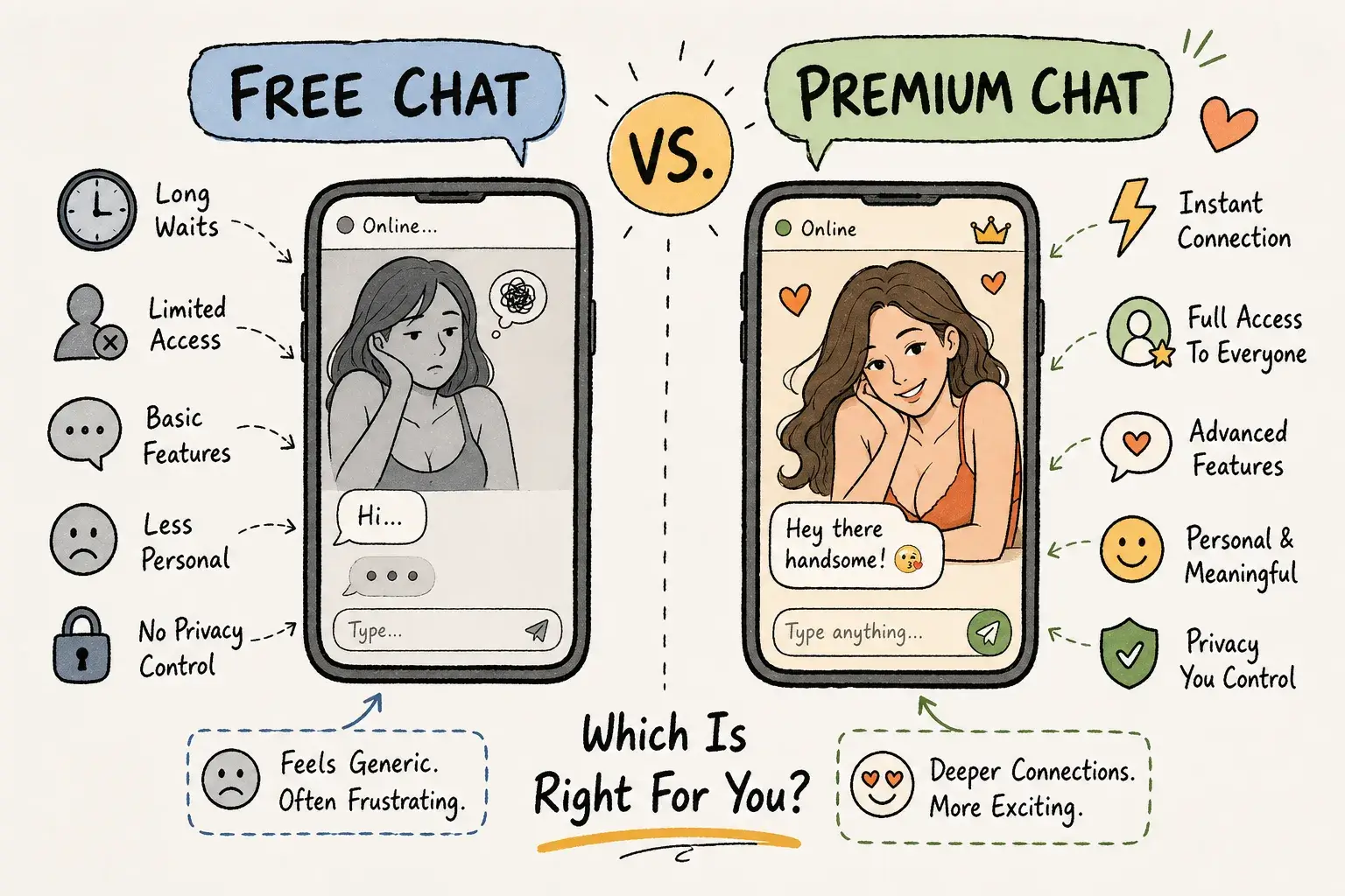 Free vs. Premium Adult Chat: 9 Differences Worth Knowing
